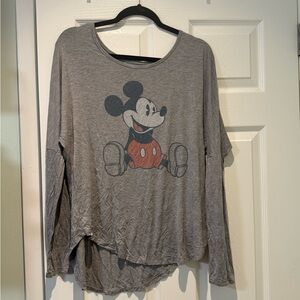 Disney Gray Long Sleeve Shirt